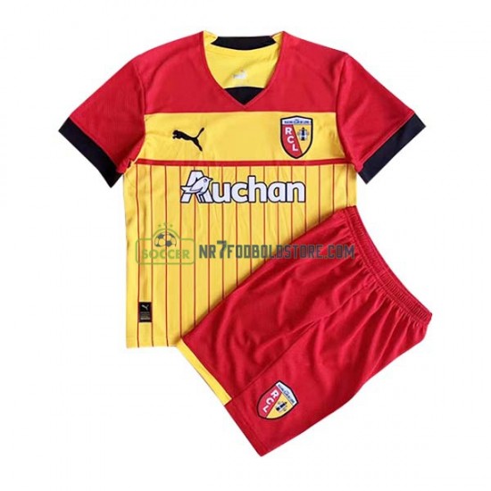 RC Lens Trøje Børn Hjemmebane Fodboldsæt 2022-2023 Kortærmet