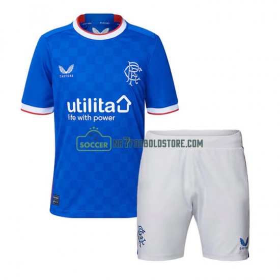Rangers Trøje Børn Hjemmebane Fodboldsæt 2022-2023 Kortærmet