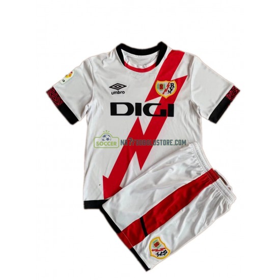 Rayo Vallecano Trøje Børn Hjemmebane Fodboldsæt 2021-2022 Kortærmet 