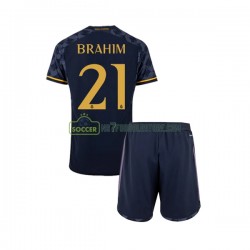 Real Madrid Trøje Brahim Diaz 21 Børn Udebane Fodboldsæt 2023-2024 Kortærmet