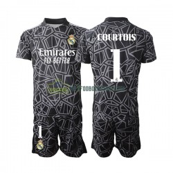 Real Madrid Trøje Courtois 1 Målmand Børn Udebane Fodboldsæt 2022-2023 Kortærmet