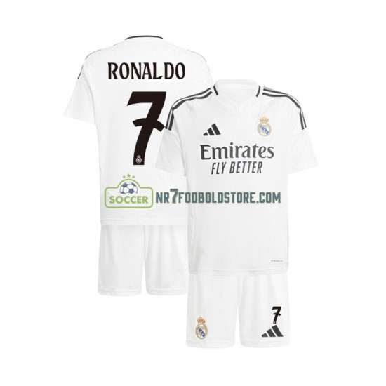 Real Madrid Trøje Cristiano Ronaldo 7 Børn Hjemmebane Fodboldsæt 2024-2025 Kortærmet
