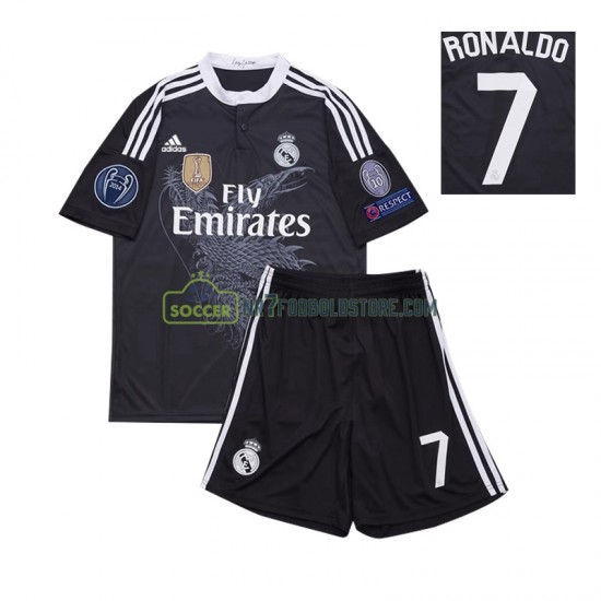 Real Madrid Trøje Cristiano Ronaldo 7 2014 Retro Børn 3. Valg Fodboldsæt Kortærmet