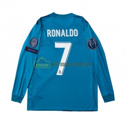 Real Madrid Trøje Cristiano Ronaldo 7 2017 Retro Børn 3. Valg Fodboldsæt Langærmet