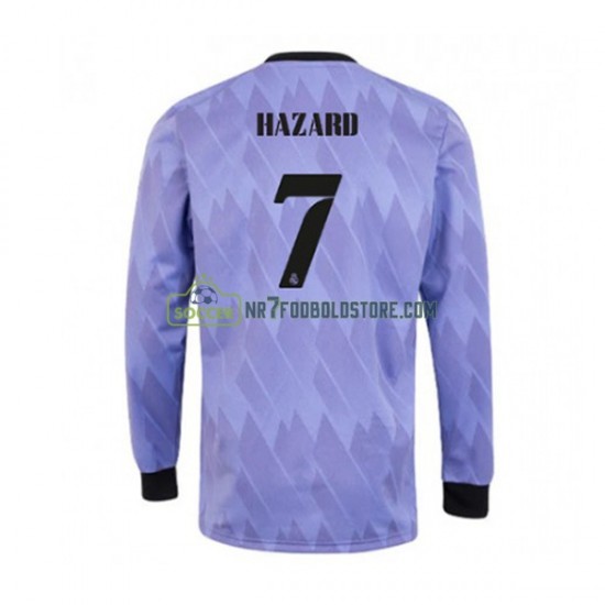 Real Madrid Trøje Eden Hazard 7 Mænd Udebane Fodboldsæt 2022-2023 Langærmet