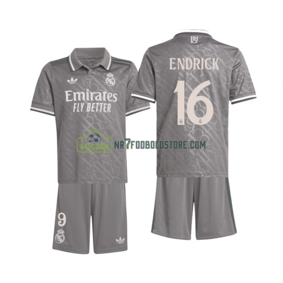Real Madrid Trøje Endrick 16 Børn 3. Valg Fodboldsæt 2024-2025 Kortærmet