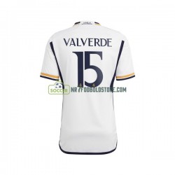 Real Madrid Trøje Federico Valverde 15 Mænd Hjemmebane Fodboldsæt 2023-2024 Kortærmet