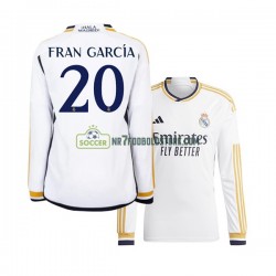 Real Madrid Trøje Fran Garcia 20 Mænd Hjemmebane Fodboldsæt 2023-2024 Langærmet