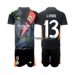 Real Madrid Trøje Andriy Lunin 13 Målmand Børn Udebane Fodboldsæt 2024-2025 Kortærmet