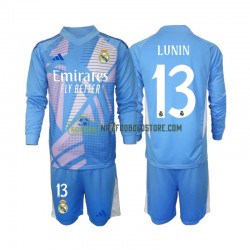 Real Madrid Trøje Andriy Lunin 13 Målmand Børn Hjemmebane Fodboldsæt 2024-2025 Langærmet