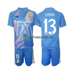 Real Madrid Trøje Andriy Lunin 13 Målmand Børn Hjemmebane Fodboldsæt 2024-2025 Kortærmet