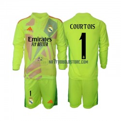 Real Madrid Trøje COURTOIS 1 Målmand Børn 4. Valg Fodboldsæt 2024-2025 Langærmet