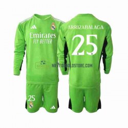 Real Madrid Trøje Kepa Arrizabalaga 25 Målmand Børn Hjemmebane Fodboldsæt 2023-2024 Langærmet