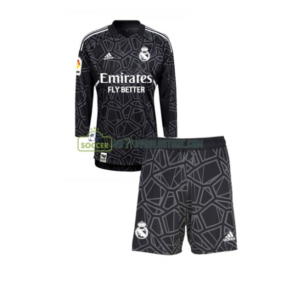 Real Madrid Trøje Målmand Børn Udebane Fodboldsæt 2022-2023 Langærmet