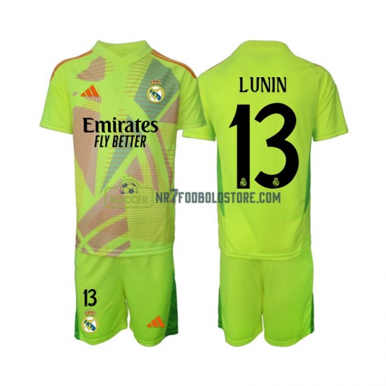 Real Madrid Trøje Lunin 13 Målmand Børn 4. Valg Fodboldsæt 2024-2025 Kortærmet