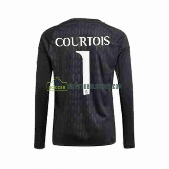 Real Madrid Trøje Thibaut Courtois 1 Målmand Mænd Udebane Fodboldsæt 2023-2024 Langærmet