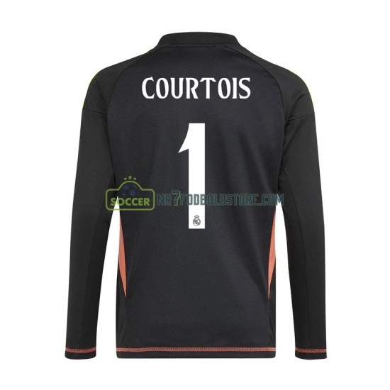 Real Madrid Trøje Thibaut Courtois 1 Målmand Mænd Udebane Fodboldsæt 2024-2025 Kortærmet
