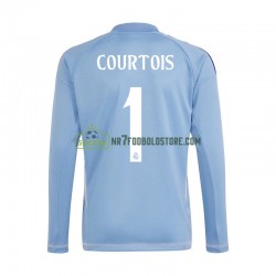 Real Madrid Trøje Thibaut Courtois 1 Målmand Mænd Hjemmebane Fodboldsæt 2024-2025 Langærmet