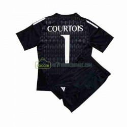 Real Madrid Trøje Thibaut Courtois 1 Målmand Børn Udebane Fodboldsæt 2023-2024 Kortærmet