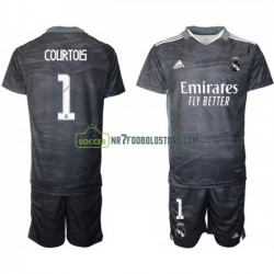 Real Madrid Trøje Målmand Thibaut Courtois 1 Børn Hjemmebane Fodboldsæt 2021-2022 Kortærmet 