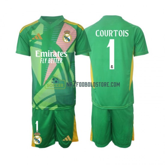 Real Madrid Trøje Thibaut Courtois 1 Målmand Børn 3. Valg Fodboldsæt 2024-2025 Kortærmet
