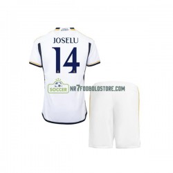 Real Madrid Trøje JOSELU 14 Børn Hjemmebane Fodboldsæt 2023-2024 Kortærmet