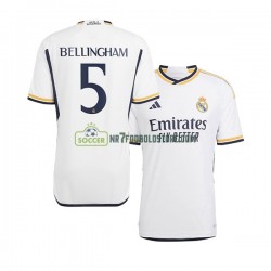 Real Madrid Trøje Jude Bellingham 5 Mænd Hjemmebane Fodboldsæt 2023-2024 Kortærmet