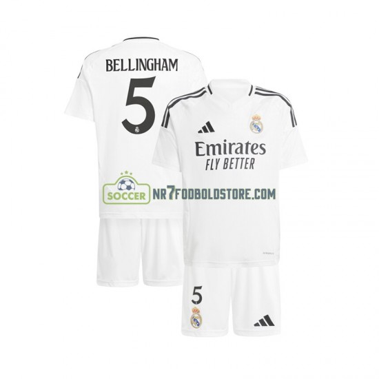 Real Madrid Trøje Jude Bellingham 5 Børn Hjemmebane Fodboldsæt 2024-2025 Kortærmet