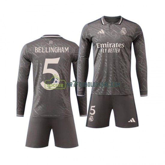 Real Madrid Trøje Jude Bellingham 5 Børn 3. Valg Fodboldsæt 2024-2025 Langærmet