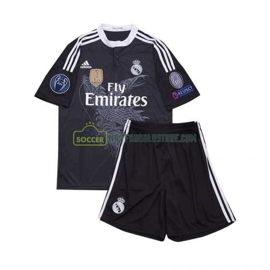 Real Madrid Trøje 2014 Retro Børn 3. Valg Fodboldsæt Kortærmet