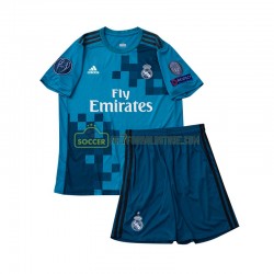Real Madrid Trøje 2017 Retro Børn 3. Valg Fodboldsæt Kortærmet
