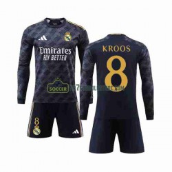 Real Madrid Trøje Kroos 8 Børn Udebane Fodboldsæt 2023-2024 Langærmet