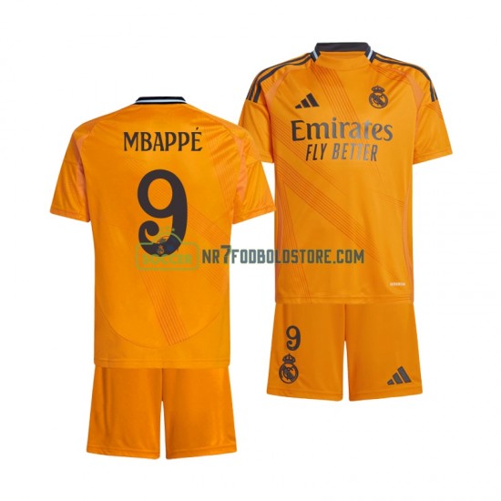 Real Madrid Trøje Kylian Mbappé 9 Børn Udebane Fodboldsæt 2024-2025 Kortærmet