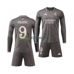 Real Madrid Trøje Mbappé Kylian 9 Børn 3. Valg Fodboldsæt 2024-2025 Langærmet