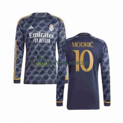 Real Madrid Trøje Modrić Luka 10 Mænd Udebane Fodboldsæt 2023-2024 Langærmet