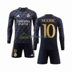 Real Madrid Trøje Modrić Luka 10 Børn Udebane Fodboldsæt 2023-2024 Langærmet