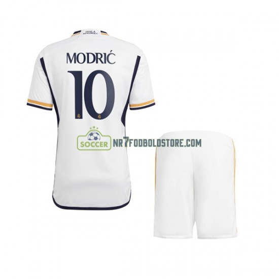 Real Madrid Trøje Modrić 10 Børn Hjemmebane Fodboldsæt 2023-2024 Kortærmet