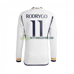 Real Madrid Trøje Rodrygo Goes 11 Mænd Hjemmebane Fodboldsæt 2023-2024 Langærmet