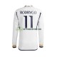Real Madrid Trøje Rodrygo Goes 11 Mænd Hjemmebane Fodboldsæt 2023-2024 Langærmet