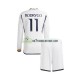 Real Madrid Trøje Rodrygo Goes 11 Børn Hjemmebane Fodboldsæt 2023-2024 Langærmet
