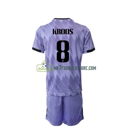Real Madrid Trøje Toni Kroos 8 Børn Udebane Fodboldsæt 2022-2023 Kortærmet