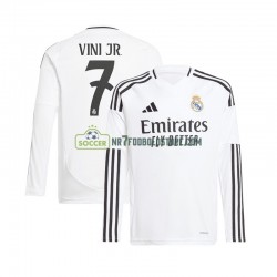 Real Madrid Trøje Vinicius Junior 7 Mænd Hjemmebane Fodboldsæt 2024-2025 Langærmet
