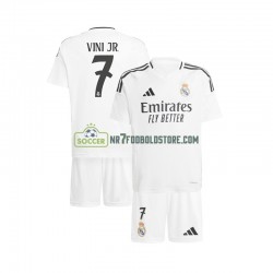 Real Madrid Trøje Vinicius Junior 7 Børn Hjemmebane Fodboldsæt 2024-2025 Kortærmet