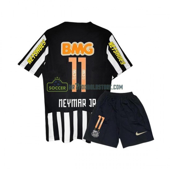 Santos FC Trøje Neymar JR 11 -2012 Retro Børn Udebane Fodboldsæt 2011 Kortærmet