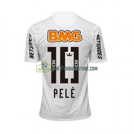 Trøje Santos PELE 10 -2012 Retro Mænd Hjemmebane Fodboldsæt 2011 Kortærmet