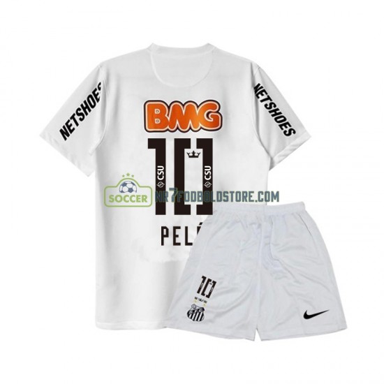Trøje Santos PELE 10 -2012 Retro Børn Hjemmebane Fodboldsæt 2011 Kortærmet