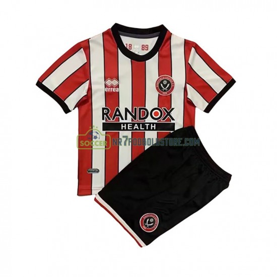 Sheffield United Trøje Børn Hjemmebane Fodboldsæt 2022-2023 Kortærmet