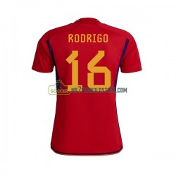 Spanien Trøje RODRIGO 16 Mænd Hjemmebane Fodboldsæt VM i fodbold 2022 Kortærmet