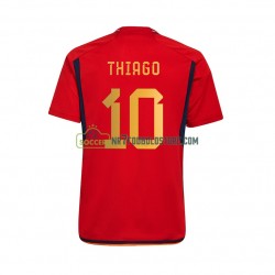 Spanien Trøje Thiago 10 Mænd Hjemmebane Fodboldsæt VM i fodbold 2022 Kortærmet
