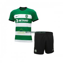 Sporting CP Trøje Børn Hjemmebane Fodboldsæt 2023-2024 Kortærmet